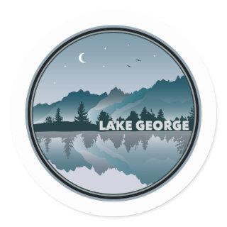 Lake George New York Reflection Classic Round Sticker