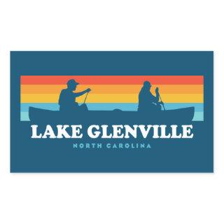 Lake Glenville North Carolina Canoe Rectangular Sticker