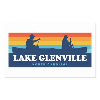 Lake Glenville North Carolina Canoe Rectangular Sticker