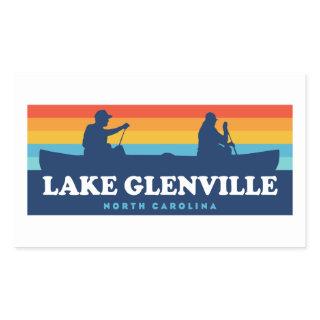 Lake Glenville North Carolina Canoe Rectangular Sticker