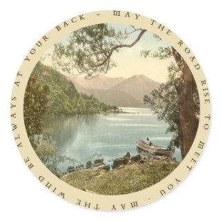 Lake in Kerry Ireland with Irish Proverb Sticker