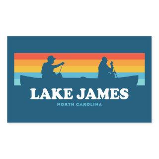Lake James North Carolina Canoe Rectangular Sticker