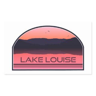 Lake Louise Banff National Park Red Sunrise Rectangular Sticker