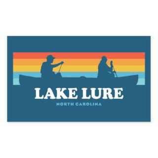 Lake Lure North Carolina Canoe Rectangular Sticker