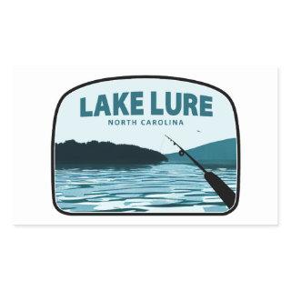 Lake Lure North Carolina Fishing Rod Rectangular Sticker