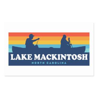 Lake Mackintosh North Carolina Canoe Rectangular Sticker