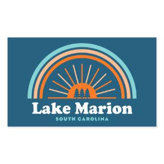 Lake Marion South Carolina Rainbow Rectangular Sticker