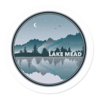 Lake Mead Nevada Arizona Reflection Classic Round Sticker