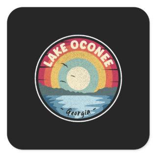 Lake Oconee Georgia Colorful Scene Square Sticker