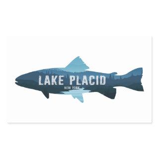 Lake Placid New York Fish Rectangular Sticker