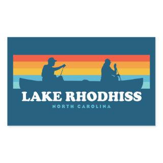 Lake Rhodhiss North Carolina Canoe Rectangular Sticker