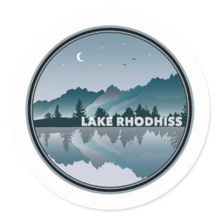 Lake Rhodhiss North Carolina Reflection Classic Round Sticker