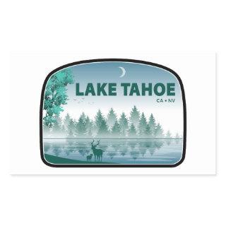 Lake Tahoe California Nevada Deer Rectangular Sticker