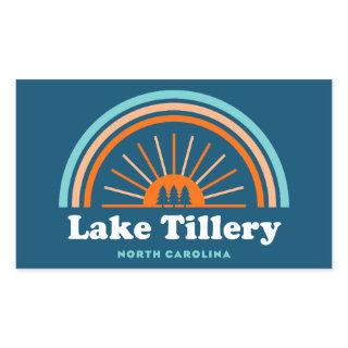 Lake Tillery North Carolina Rainbow Rectangular Sticker