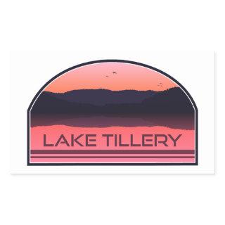 Lake Tillery North Carolina Red Sunrise Rectangular Sticker