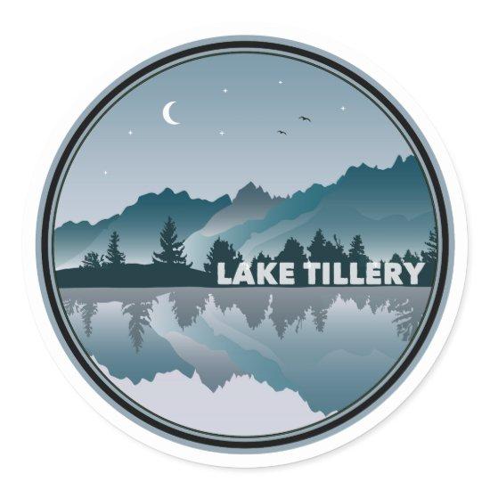 Lake Tillery North Carolina Reflection Classic Round Sticker