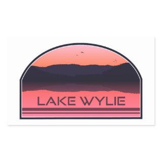 Lake Wylie North Carolina Red Sunrise Rectangular Sticker