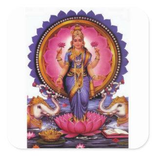 Lakshmi - Goddess of Wealth, Happiness, and Beauty Square Sticker