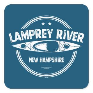 Lamprey River New Hampshire Kayaking Square Sticker