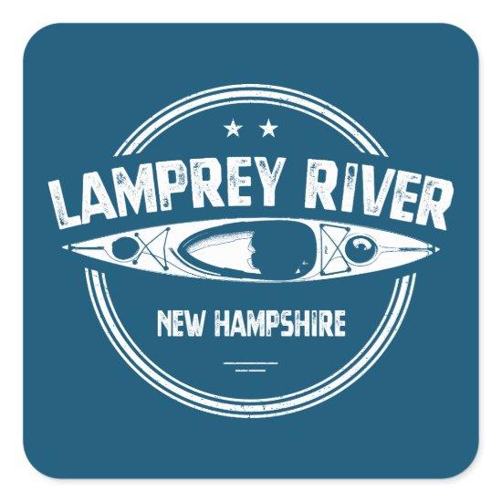 Lamprey River New Hampshire Kayaking Square Sticker
