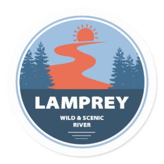 Lamprey Wild And Scenic River New Hampshire Classic Round Sticker