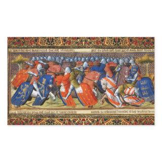 Lancelot of the Lake in the Tournament of Camelot  Rectangular Sticker