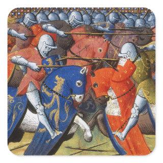 Lancelot of the Lake in the Tournament of Camelot  Square Sticker