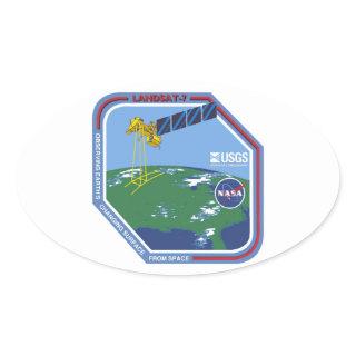 Landsat 7  Program Logo Oval Sticker