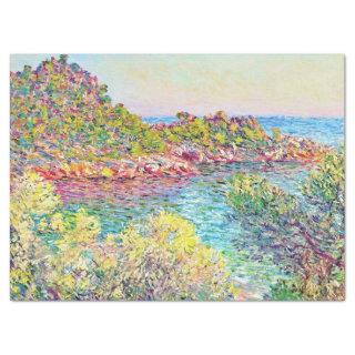 Landscape Near Monte Carlo (by Claude Monet) Tissue Paper