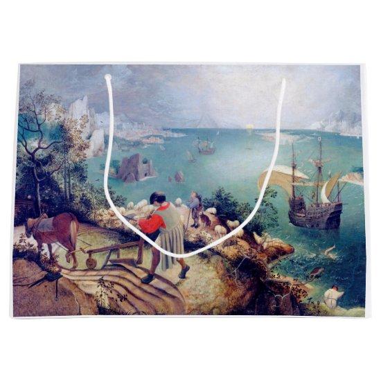 Landscape with the Fall of Icarus, Pieter Bruegel Large Gift Bag