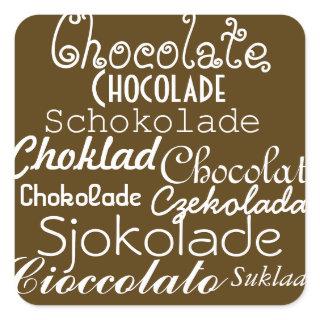 Languages of Chocolate Stickers