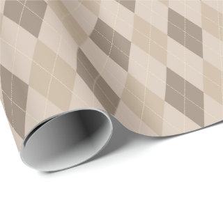 Large Beige Tones Argyle