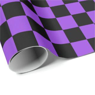 Large Black and Purple Checks