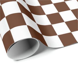 Large Brown and White Checks