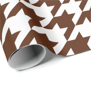 Large Brown and White Houndstooth