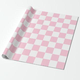 Large Checks Candy Pink White Checkered