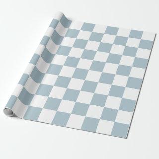 Large Checks Pastel Blue White Checkered