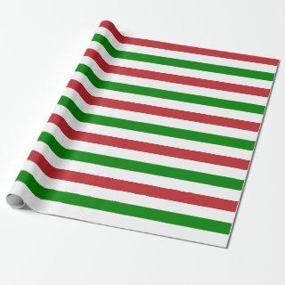 Large Dark Red, Green and White Stripes