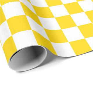 Large Golden Yellow and White Checks