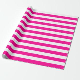 Large Hot Pink and White Stripes