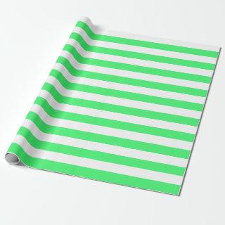 Large Light Green and White Stripes