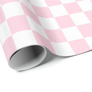 Large Light Pink and White Checks
