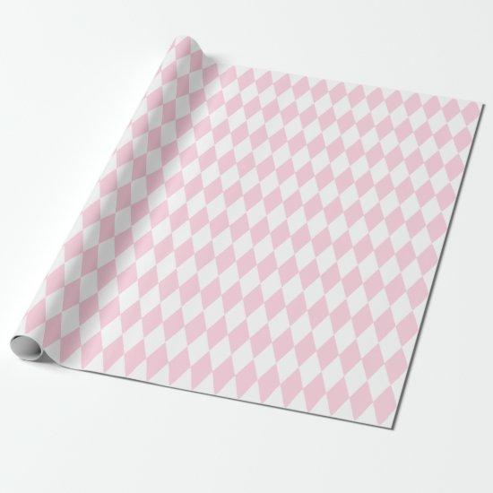 Large Light Pink and White Harlequin