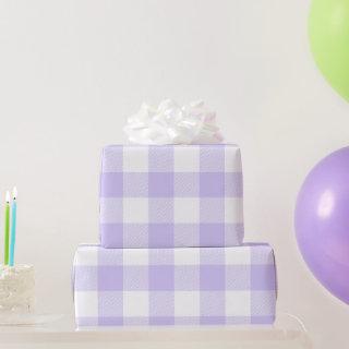 Large Pastel Purple and White Gingham