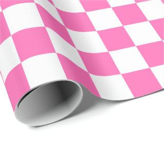 Large Pink and White Checks