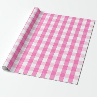Large Pink and White Gingham
