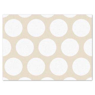 Large Polka Dots Pattern: Beige Tissue Paper