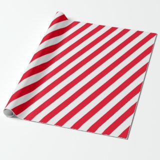 Large Red and White Candy Cane Striped Pattern