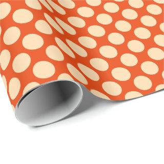 Large retro dots - pale orange and mandarin