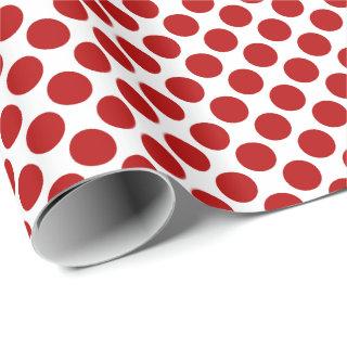 Large retro dots - red and white